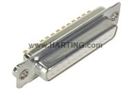 D-Sub 25-pole MinD solder cup female nut