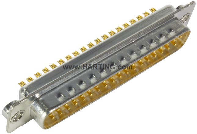 D-Sub 37-pole MinD solder cup male nut M