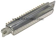 D-Sub 37-pole MinD solder cup female nut