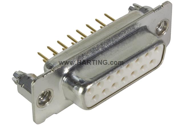 D-Sub 15-pole MinD STR female BL nut M3