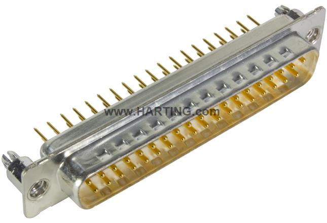 D-Sub 37-pole MinD STR male BL nut M3 PL