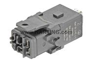 Han 1A-3+PE-c-f shielded, latch