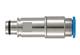 Pneum. contact metal OD 10mm, male