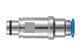 Pneum. contact metal OD 8mm, male