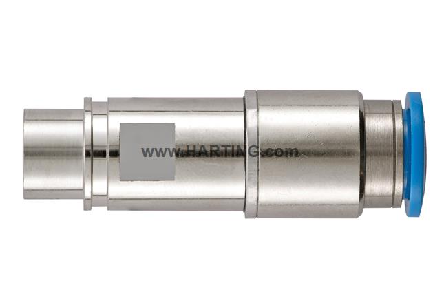 Pneum.contact metal OD 10mm,female+valve
