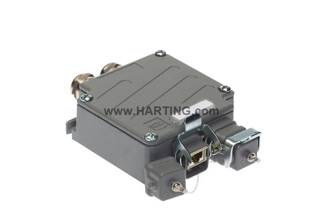 Han3A RJ45 Cat6A Metal Outlet IP65/67