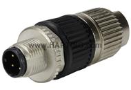 circular Connector w. Harax M12 L4 M