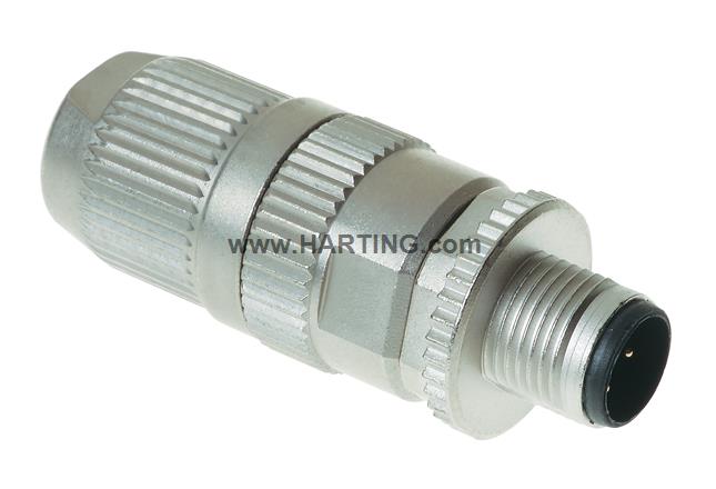 circular Connector w. Harax M12 L4 M