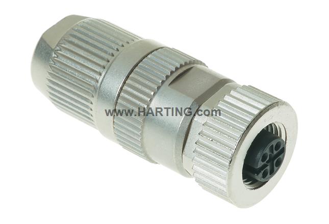 Circular Connector w. Harax M12 L 4 F