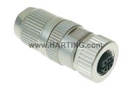 Circular Connector w. Harax M12 L 4 F