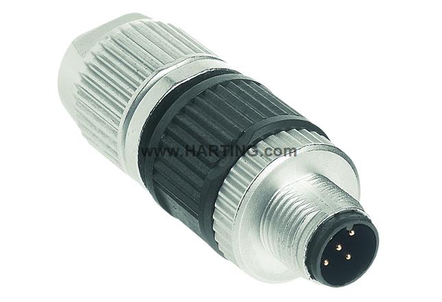 circular Connector w. Harax M12 L5 M