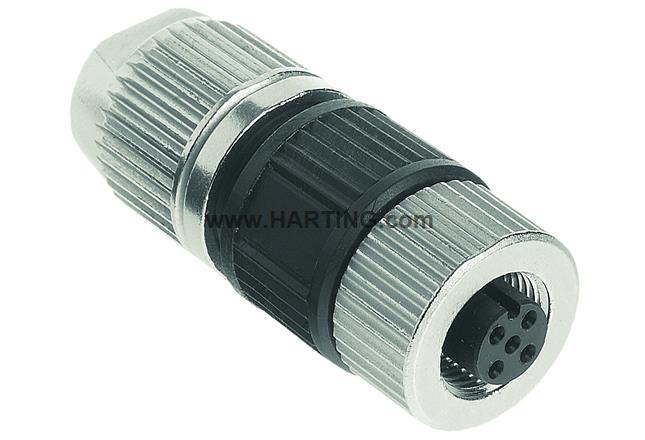 Circular Connector w. Harax M12 L 5 F