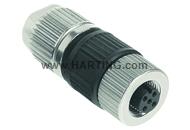 Circular Connector w. Harax M12 L 5 F