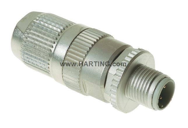 circular Connector w. Harax M12 L4 M