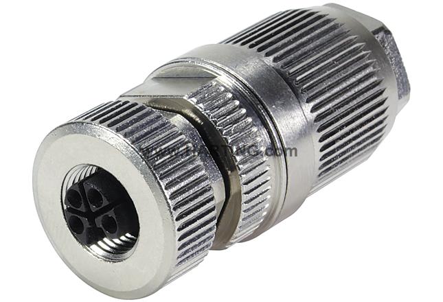 M12 Power IDC female L-coded w/o FE
