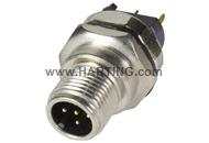 PCB receptacle male front A-cod 5-pole