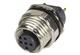 PCB receptacle female back A-cod 4-pole