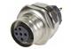 PCB receptacle female front A-cod 4-pole