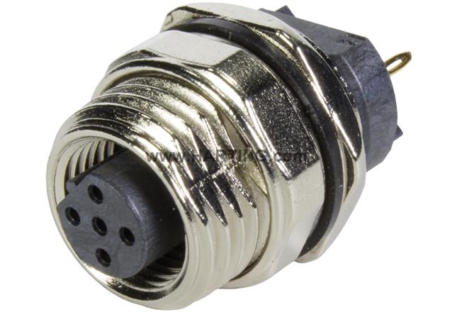 PCB receptacle female back B-cod 5-pole