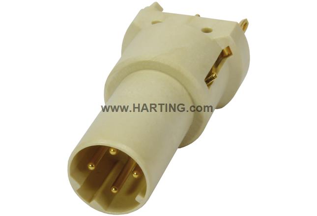 M12 PCB receptacle male d-coded 4pol.
