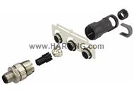 M12-L male 5p A-cod. with conduit M17x1
