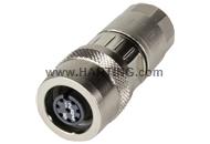 M12 PushPull 8-pole A-coded female