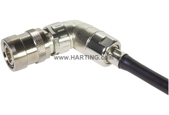 M12 PP angled M A-cod 8-pol crimp flange