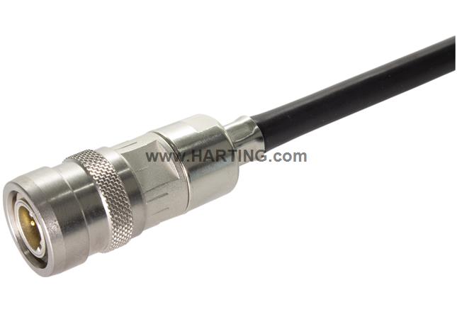M12 PP male X-cod 8-pole crimpflange