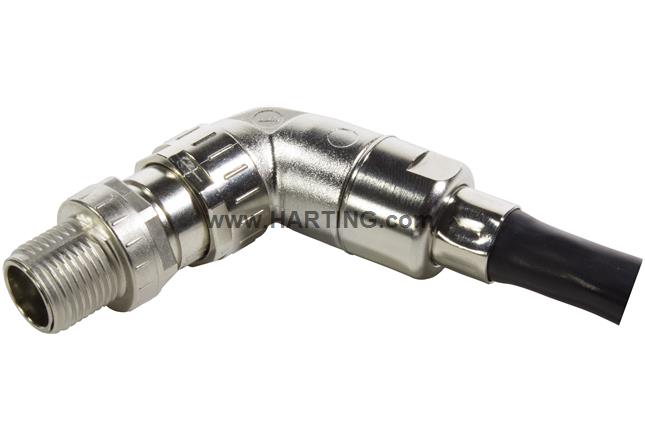 M12 SD X-cod 8 pol  Ø8,1mm male angled