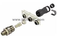 M12-L male 4-p D-cod. with conduit M17x1