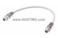 M12 X-cod st/st m/m PUR Grey 7.5m