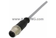 M12 Cable Assembly A-cod st/- m/- 0,5m