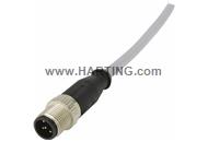 M12 Cable Assembly A-cod st/- m/- 7,5m