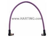 M12 Cable Assembly B-cod an/an m/f 1,0m
