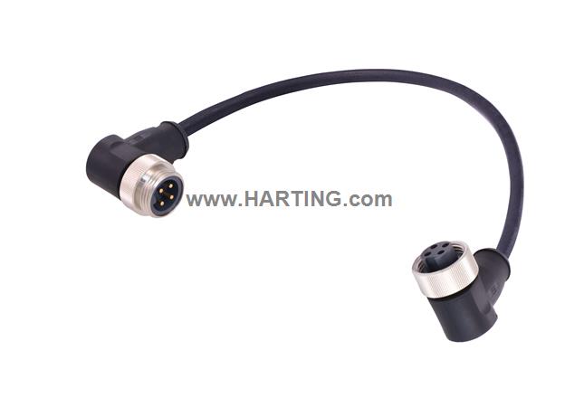 7/8 Cable Assembly 4-pole an/an f/m 0,3m