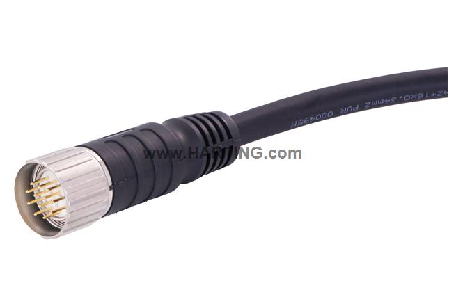 M23_12P MA,Int-thread,STR PVC cable,5M