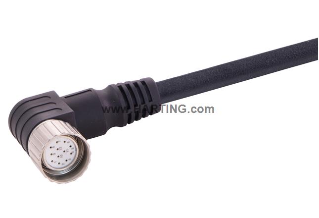 M23_12P FE,Int-thread,ANG PUR cable,10M