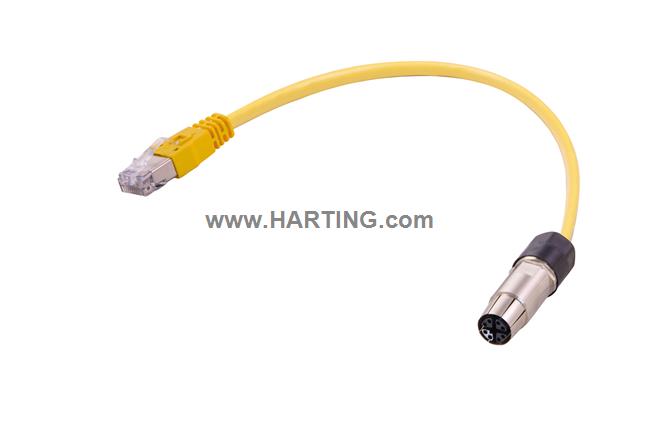 Han M12 X-cod 8-pol f - RJ45 PUR 2 m