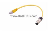 Han M12 X-cod 8-pol f - RJ45 PUR 5 m