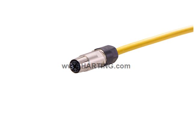 Han M12 X-cod 8-pol f/- PUR 2 m