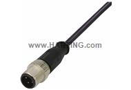 M12 A-cod 4-Pol st/- m/- PUR shld. 10 m