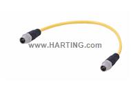 M12 X-cod 8-pol st/st m/m PUR 0.5m