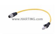 M12 X-cod 8-pol st m - RJ45 PUR 10m