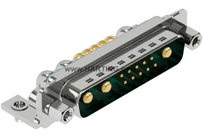 D Sub Mixed Male RA 13W3 - 20 Amp - W sc