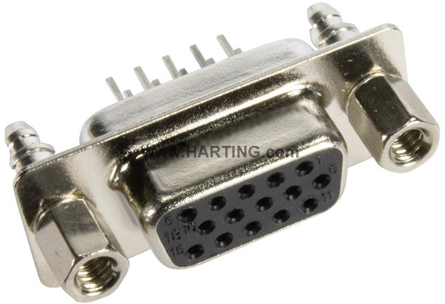 D SUB HD FE STR 15P PL3_4-40 SCREW LOCK