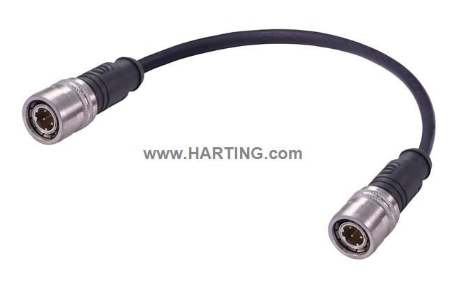 M12 D m/m st/st PP EtherRail 0,5m