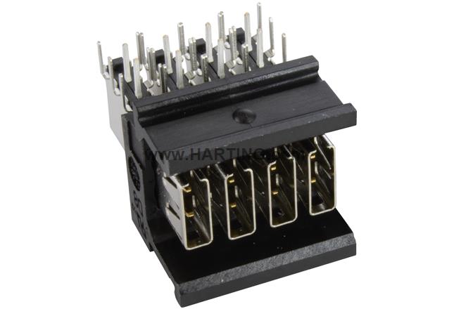 har-modular D8 data module male angled