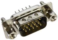 D SUB HD MA STR 15P PL3_4-40 SCREW LOCK