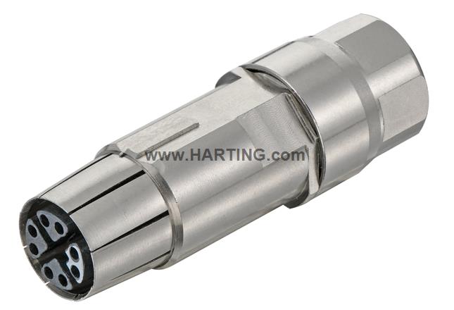 Han M12 Crimp X-coded female metal nut