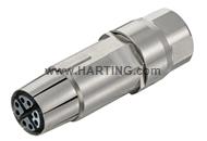 Han M12 Crimp X-coded female metal nut